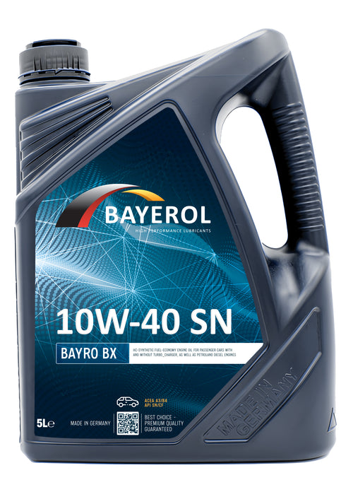 BAYEROL BX 10W-40 SN Teilsynthetisches Motorenöl, 5L, Hergestellt in Deutschland